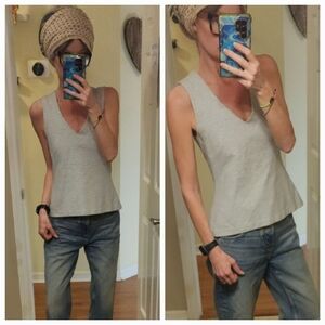 J Crew Ponte Knit Back Zip Layering Tank Tunic Stretchy